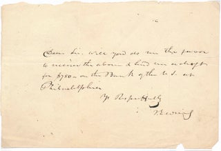 Item #28923 Autograph Note Signed. Thomas EWING