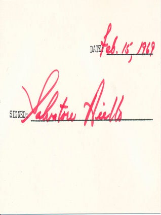 Item #29029 Signature. Salvatore AIELLO