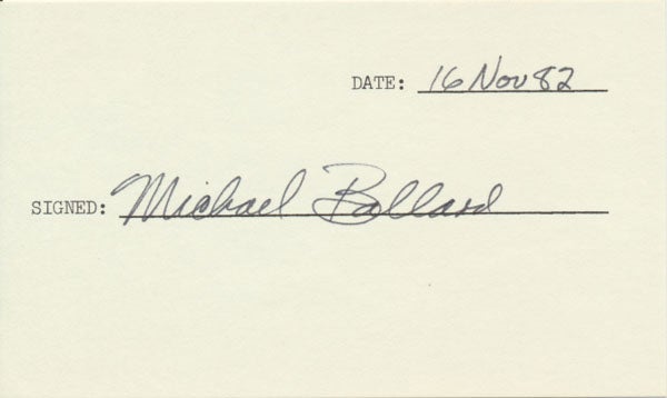 Item #29034 Signature. Michael BALLARD.