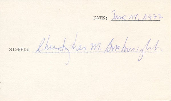 Christopher Boatwright Signature | Christopher M. BOATWRIGHT
