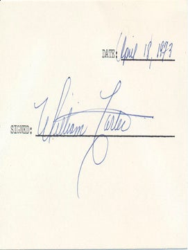Item #29048 Signature. William CARTER