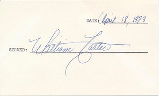 Item #29048 Signature. William CARTER