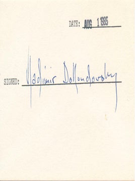 Item #29051 Signature. Vladimir DOKOUDOVAKY