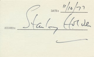 Item #29056 Signature. Stanley HOLDEN