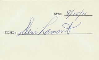 Item #29058 Signature. Deni LAMONT
