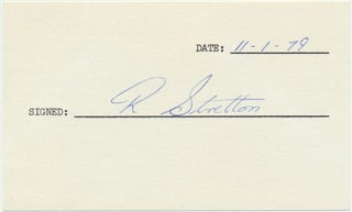 Item #29136 Signature. Ross STRETTON