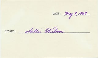Item #29154 Signature. Sallie WILSON