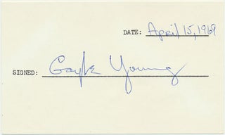 Item #29155 Signature. Gayle YOUNG