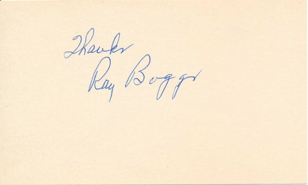 Item #29233 Signature. Raymond J. BOGGS.