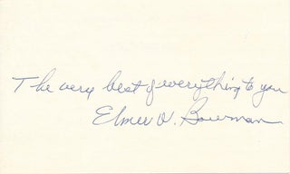 Item #29234 Signature. Elmer W. BOWMAN
