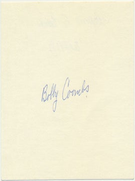 Item #29245 Signature. Raymond F. "Bobby" COOMBS