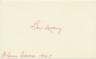 Item #29252 Signature. Bill LASLEY