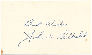 Item #29284 Signature. John O. "Johnnie" DICKSHOT