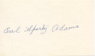 Item #29292 Signature. Earl "Sparky" ADAMS