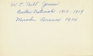 Item #29331 Signature and Inscription. W. L. "Bill" JAMES