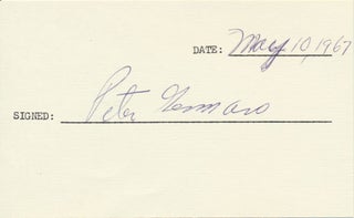 Item #29541 Signature. Peter GENNARO