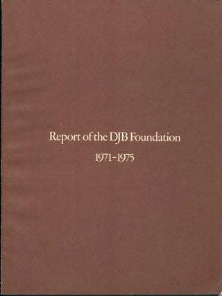 Item #29739 Report of the DJB Foundation. Wilbur Hugh FERRY