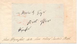 Item #30549 Free-Franked Envelope. 1st Baron WYNFORD, William Draper Best