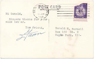 Item #30638 Typed Note Signed. Faron YOUNG