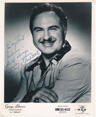 Item #31146 Inscribed Photograph Signed. George LIBERACE