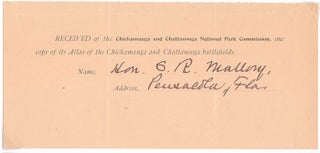 Item #31316 Document Signed. Stephen R. MALLORY