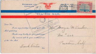 Item #31340 Signed Postal Card. Frank DATIN