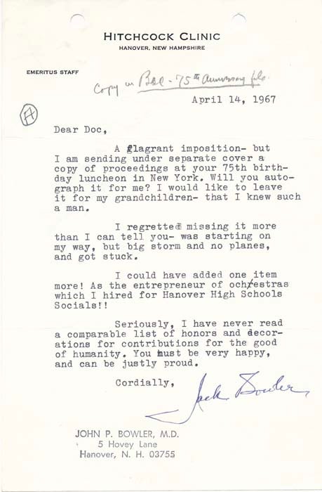 BOWLER, John P. (?-?) - Typed Letter Signed