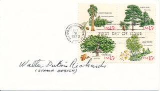 Item #31504 Signed First Day Cover. Walter DuBois RICHARDS