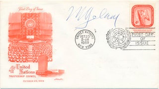 Item #31521 Signed First Day Cover. Victor Andres BELAUNDE