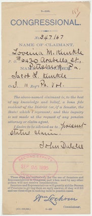 Item #31608 Partly-Printed Autograph Document Signed. John DALZELL