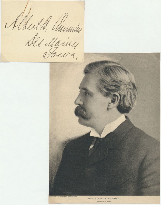 CUMMINS, Albert B. (1850-1926) - Signature