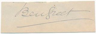 Item #31708 Signature. Sir Philip Barling "Ben" GREET