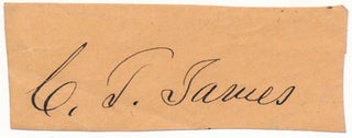 Item #31710 Signature. Charles T. JAMES