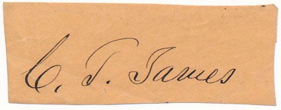 Item #31710 Signature. Charles T. JAMES.