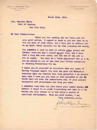 Item #31730 Typed Letter Signed. John H. GIRDNER