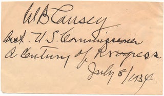 Item #31737 Signature and Title. W. B CAUSEY