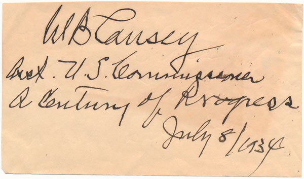 Item #31737 Signature and Title. W. B. CAUSEY.