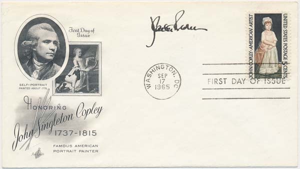 Item #31764 Signed First Day Cover. John Carter BROWN.