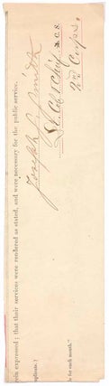 Item #32497 Signature. Joseph Sewall SMITH, 1832-?