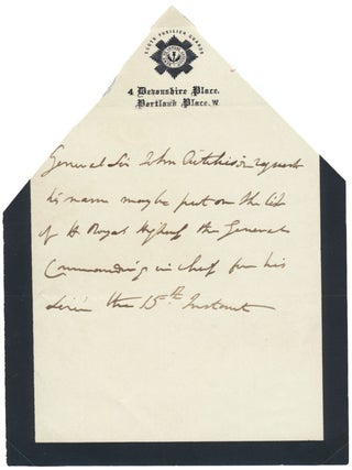 Item #32882 Autograph Note Signed (third person). John AITCHISON