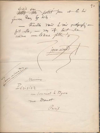 Autograph Manuscript Signed.