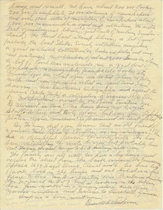 Item #34577 Autograph Letter Signed. Russell H. ANDERSON