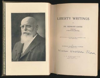 Item #35285 Liberty Writings of Dr. Hermann Kiefer Chairman of the Freiburg Meeting. Warren...