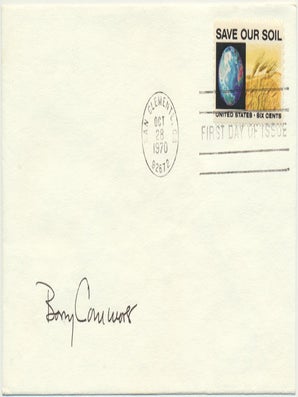 Item #35904 Signed First Day Cover. Barry COMMONER