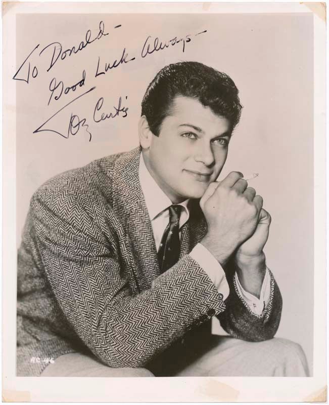 Item #36673 Inscribed Photographs Signed. Tony CURTIS, Janet LEIGH.