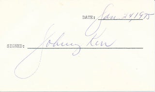 Item #37563 Signature. Johnny KERR