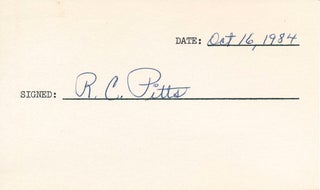 Item #37565 Signature. Robert C. PITTS
