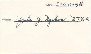 Item #37567 Signature. John J. NYIKOS