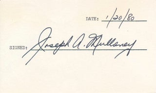 Item #37569 Signature. Joseph A. MULLANEY