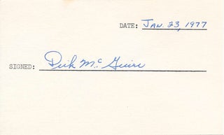 Item #37575 Signature. Dick McGUIRE